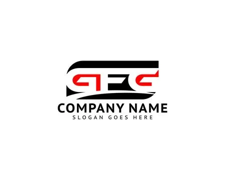 Initial Letter GFG Logo Template Design Stock Illustration