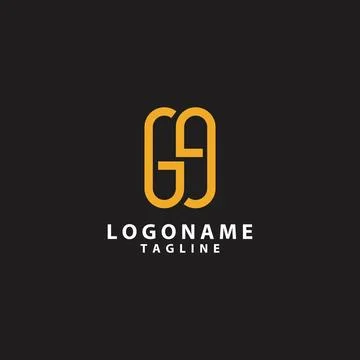 Initial letter GG or 69 modern logo design vector Stock Illustration