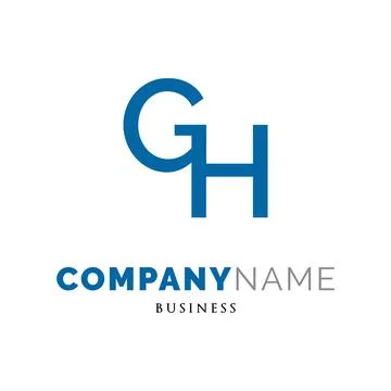 Initial Letter GH Icon Logo Design Template Stock Illustration