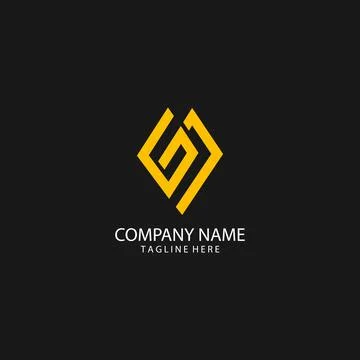 Initial letter GJ logo design vector Stock Illustration