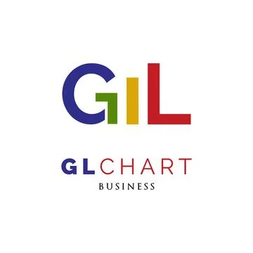 Initial Letter GL Business Chart Icon Logo Design Template Stock Illustration