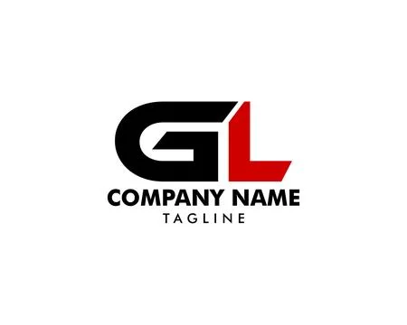Initial Letter GL Logo Template Design Stock Illustration