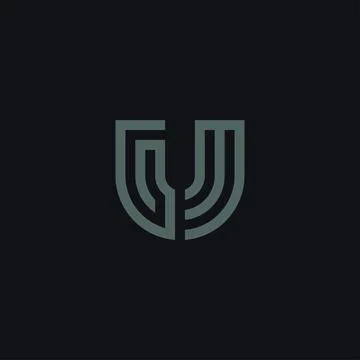 Initial letter GM logo design Stock Illustration