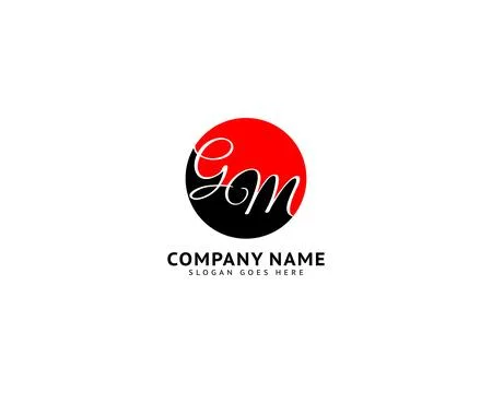 Initial Letter GM Logo Template Design Stock Illustration