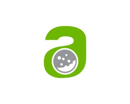 Initial Letter A Golf Icon Logo Design Element Stock Illustration