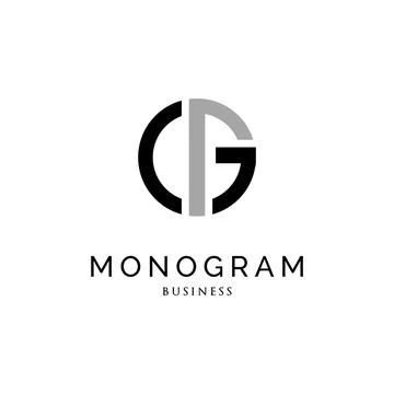 Initial Letter GP Monogram Icon Logo Design Template Stock Illustration