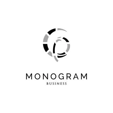 Initial Letter GP Monogram Icon Logo Design Template Stock Illustration