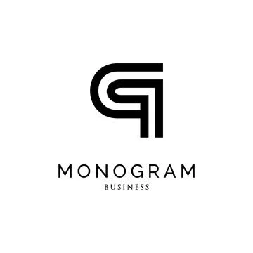 Initial Letter GP Monogram Icon Logo Design Template Stock Illustration