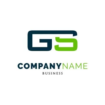 Initial Letter GS Icon Logo Design Template Stock Illustration