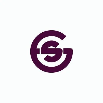 Initial letter GS logo or SG logo vector design template Illustrazione stock
