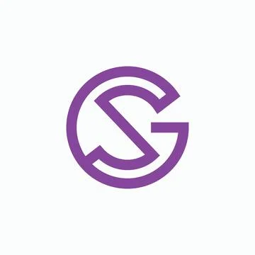 Initial letter GS logo or SG logo vector design template Stock Illustration