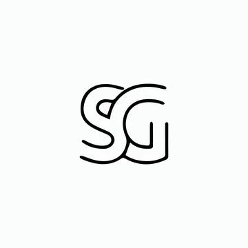 Initial letter GS logo or SG logo vector design template Stock Illustration