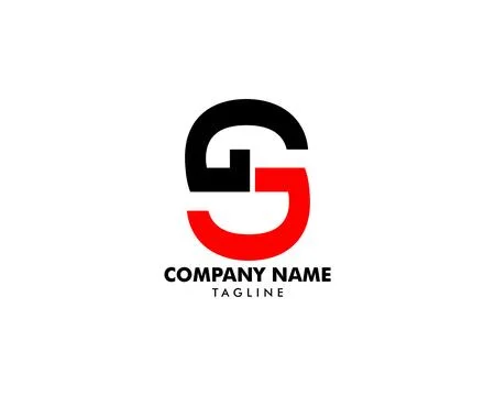 Initial Letter GS Logo Template Design Stock Illustration
