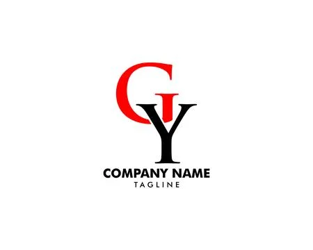 Initial Letter GY Logo Template Design Stock Illustration