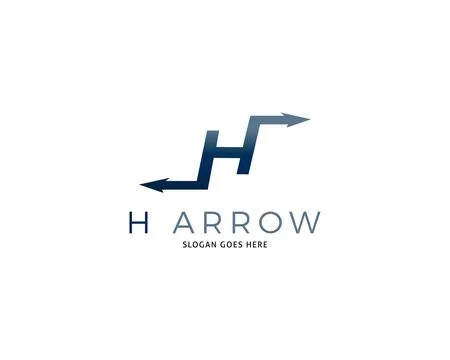 Initial Letter H Arrow Symbol Design Template Elements イラスト素材