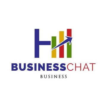 Initial Letter H Business Chart Icon Logo Design Template Stock-Illustration