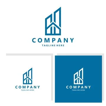 Initial letter H home concept logo design vector Stock Illustration