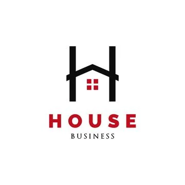 Initial Letter H House Icon Logo Design Template Stock Illustration