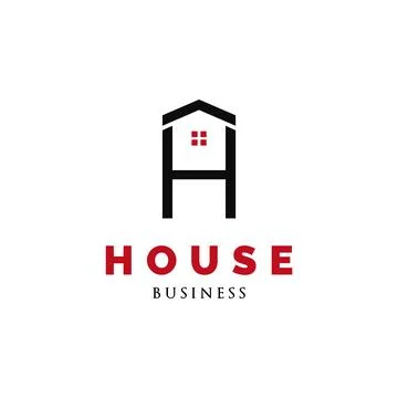Initial Letter H House Icon Logo Design Template Stock Illustration