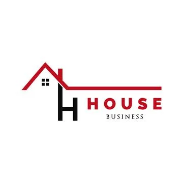 Initial Letter H House Icon Logo Design Template Stock Illustration
