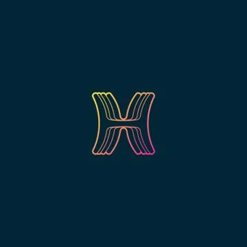 Initial letter H logo design vector colorful Illustrazione stock