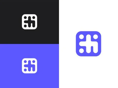 Initial letter H logo design template elements 스톡 일러스트