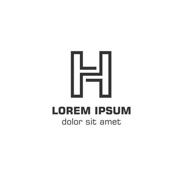Initial letter H logo Stock Illustration