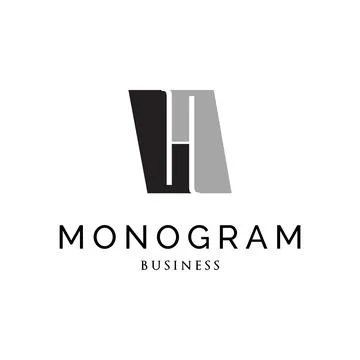 Initial Letter H Monogram Icon Logo Design Template Stock Illustration