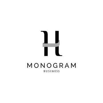 Initial letter H monogram logo design inspiration Stock Illustration