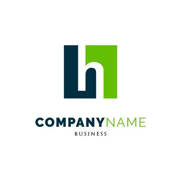 Initial Letter H Square Icon Logo Design Template Stock Illustration