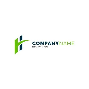 Initial Letter H Swoosh Icon Vector Logo Template Illustration Design Illustrazione stock