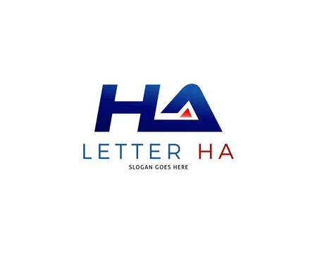 Initial Letter HA Symbol Design Template Elements イラスト素材