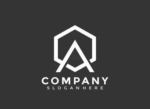 Initial Letter A Hexagon Modern logo design vector Illustration Иллюстрация