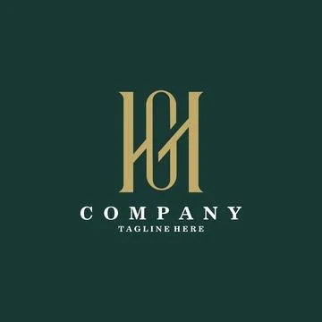 Initial letter HG logo design vector Illustrazione stock