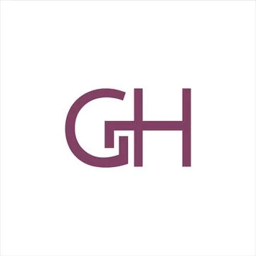 Initial letter hg or gh logo design template Stock-Illustration