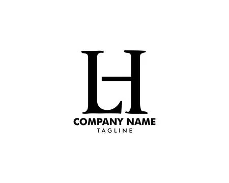 Initial Letter HL Design Logo Stock Illustration