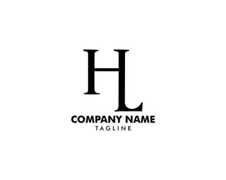 Initial Letter HL Design Logo Stock Illustration