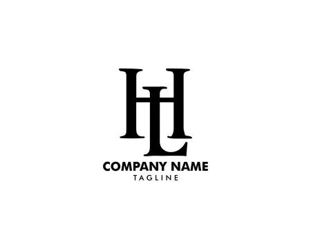 Initial Letter HL Design Logo Stock Illustration