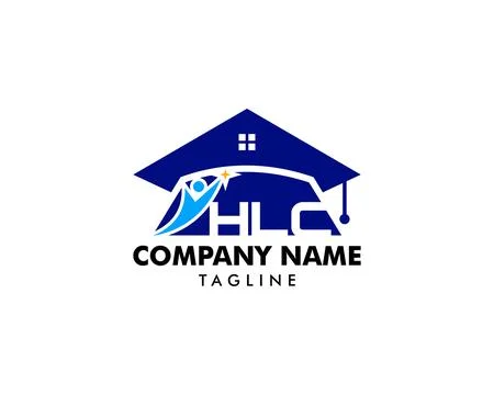 Initial Letter HLC Home Schooling Logo Designs Template 스톡 일러스트