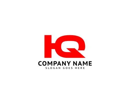 Initial Letter HQ Logo Template Design Stock Illustration