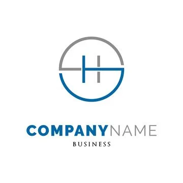 Initial Letter HS Icon Logo Design Template Stock Illustration