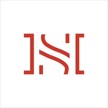 Initial letter hs logo or sh logo vector design template Stock Illustration
