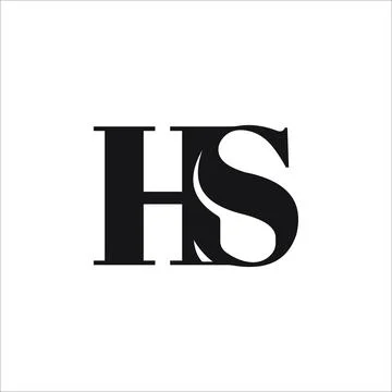 Initial letter hs logo or sh logo vector design template Stock Illustration