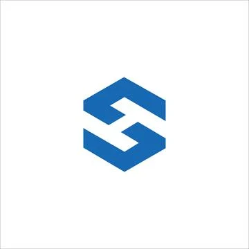 Initial letter hs logo or sh logo vector design template Stock Illustration