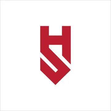 Initial letter hs logo or sh logo vector design template Stock Illustration