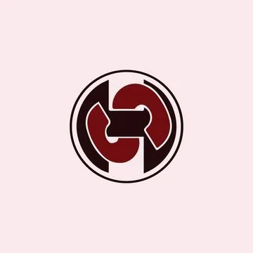 Initial letter hs logo or sh logo vector design template Stock Illustration