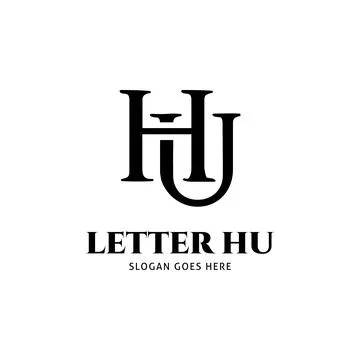 Initial Letter HU Icon Vector Logo Template Illustration Design 스톡 일러스트