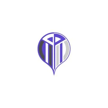 Initial letter I I Modern and unique location design 스톡 일러스트