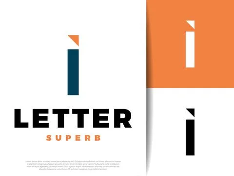 Initial Letter I Icon, Modern Monogram Design Template Stock Illustration