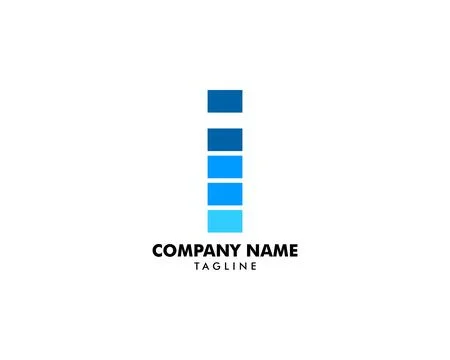 Initial Letter I Logo Template Design Illustrazione stock